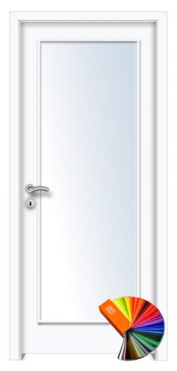 Eger üveges festett MDF beltéri ajtó fehér
