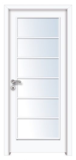 Ferencváros dekorfóliás üveges beltéri ajtó fehér