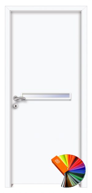 Gyöngyös üveges festett MDF beltéri ajtó fehér