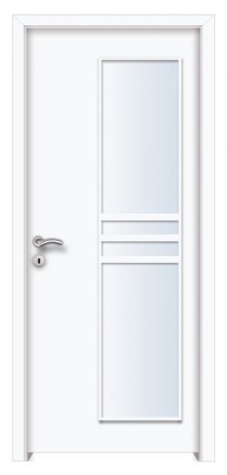Kazincbarcika dekorfóliás üveges beltéri ajtó fehér