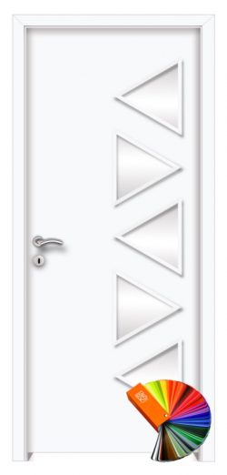 Kiskunhalas üveges festett MDF beltéri ajtó fehér